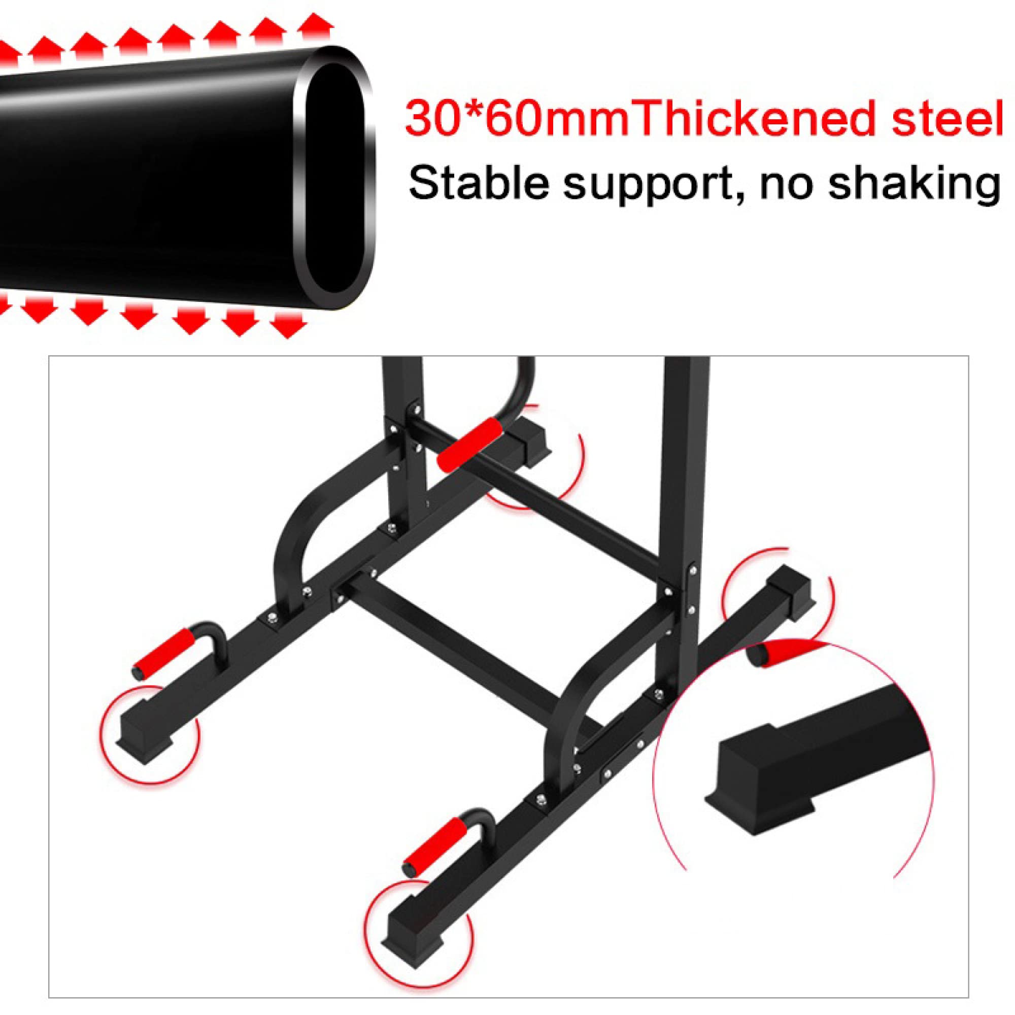 Adjustable Power Tower with Pull-Up and Dip Station