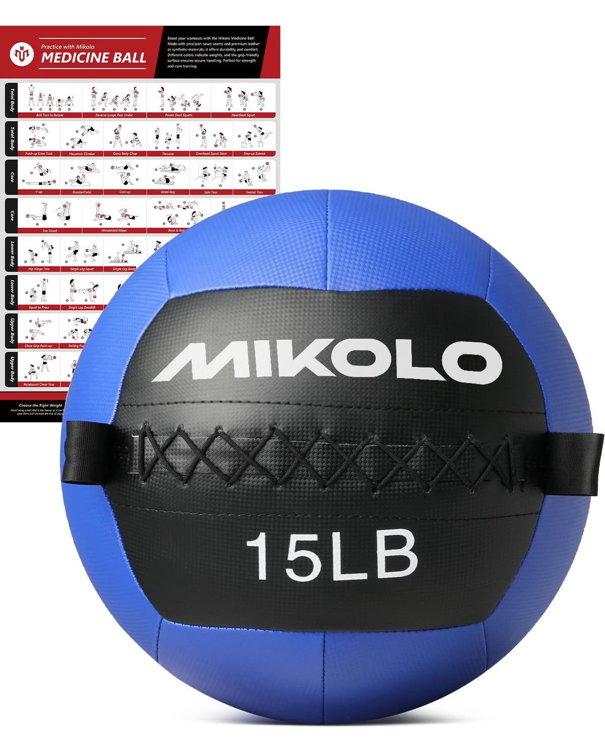Medicine Ball and Slam Ball Set for Strength Training 10-25lb