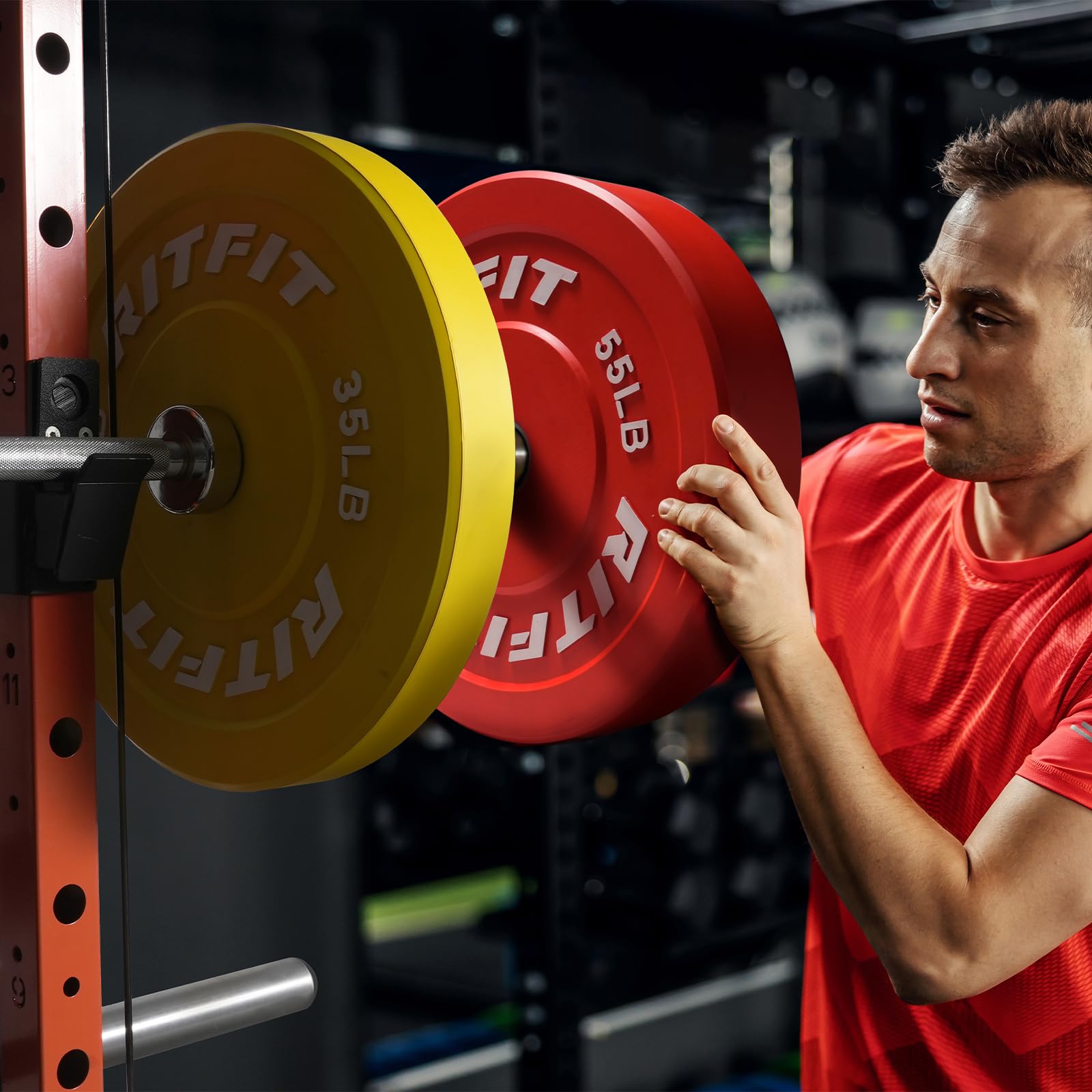 Olympic Rubber Bumper Weight Plate with Steel Insert