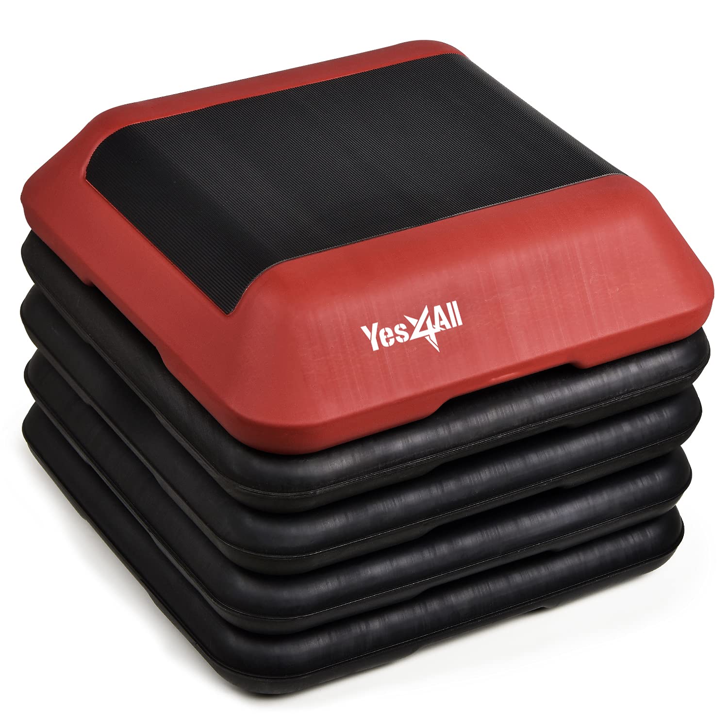 Adjustable Aerobic Step Platform with Stackable Risers