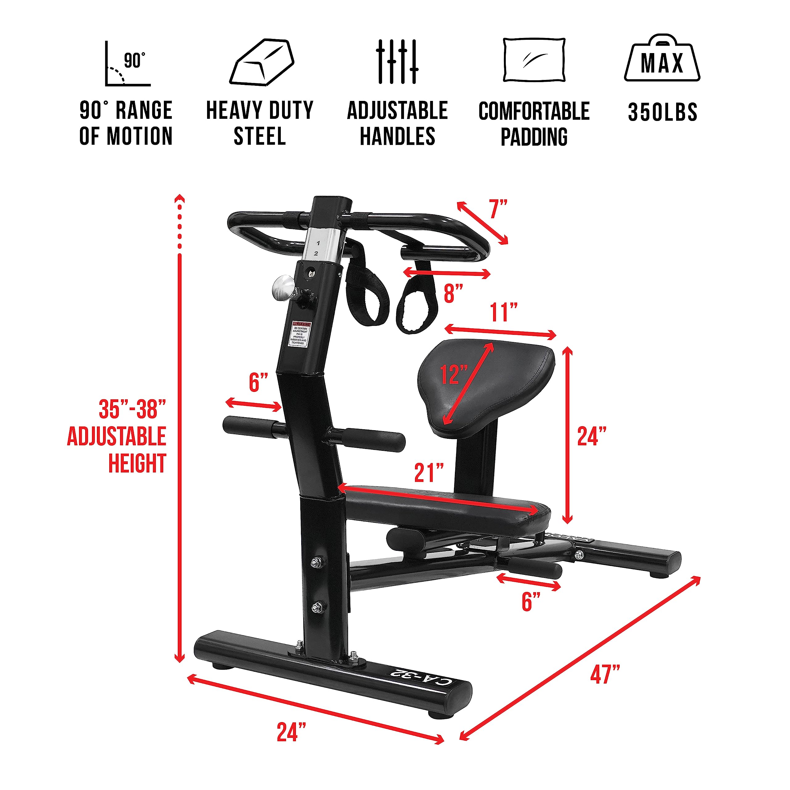 Back and Leg Stretching Machine for Home Gym with Straps