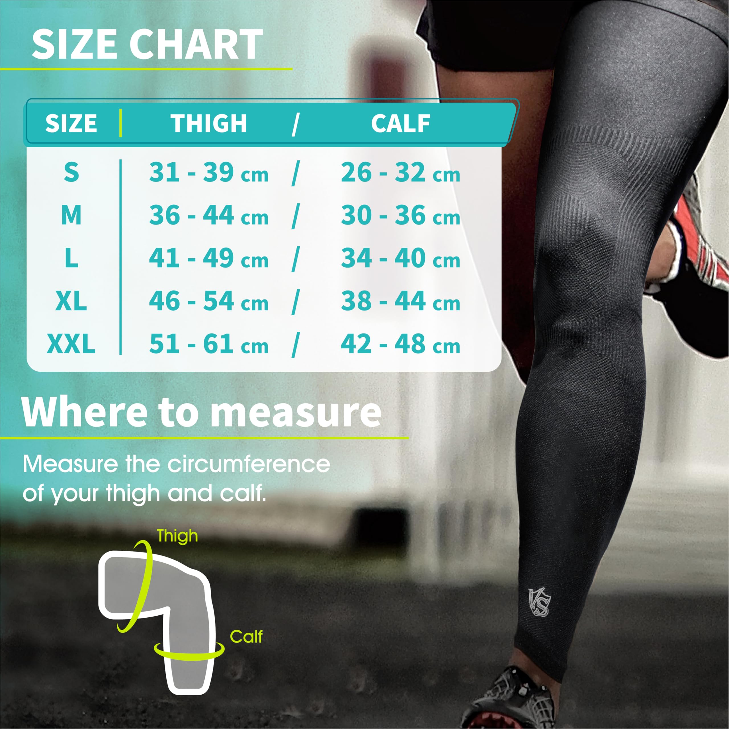 Full Leg Compression Knee Sleeve for Sports