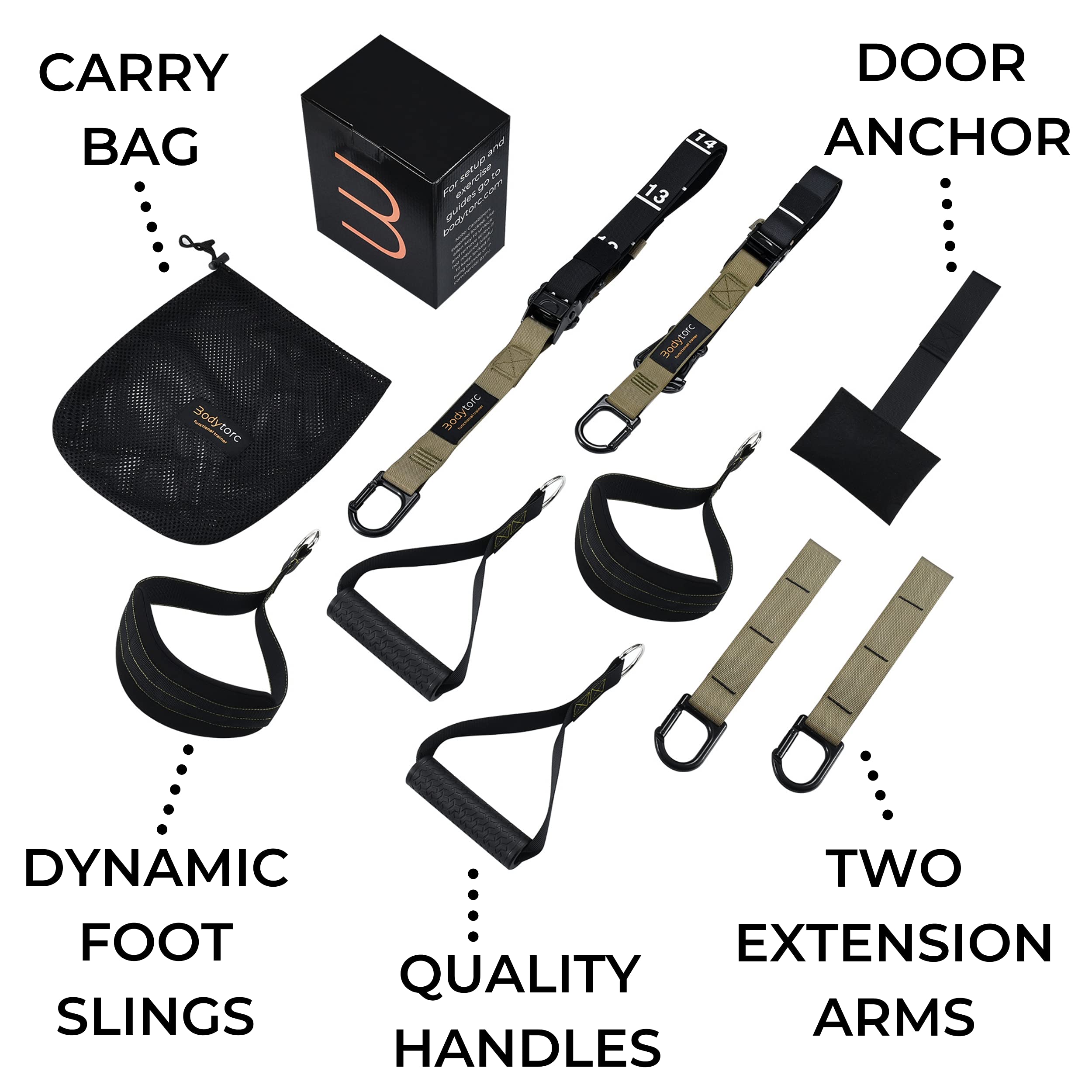 Bodytorc Trainer and Integrated Handles and Extra Wide Handles