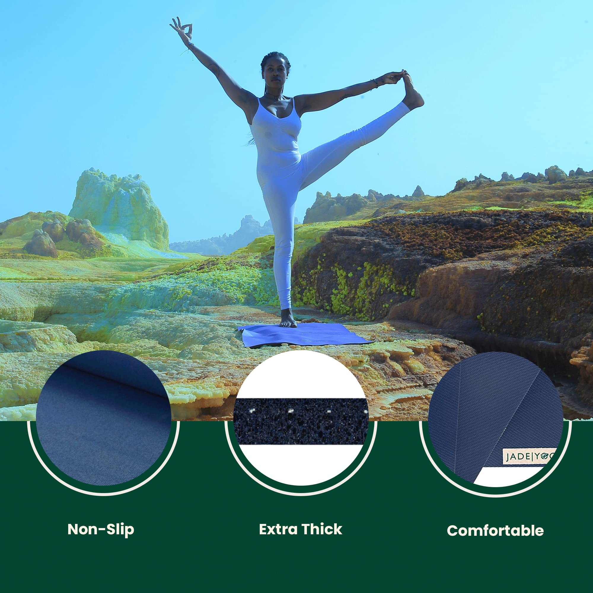 Extra Thick Non-Slip Yoga Mat for Home Gym and Pilates 68" & 74"