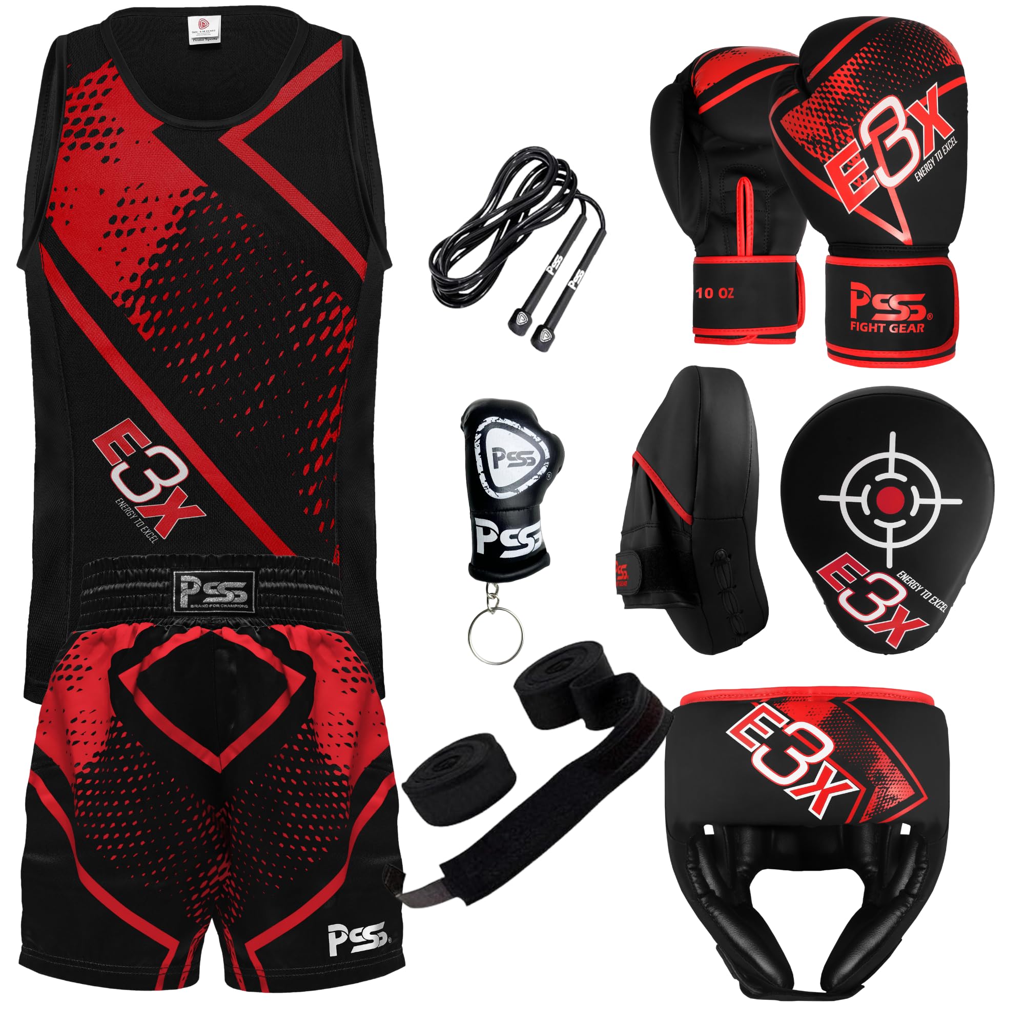 Kids Boxing Training Set with Gloves, Head Guard and Focus Pads