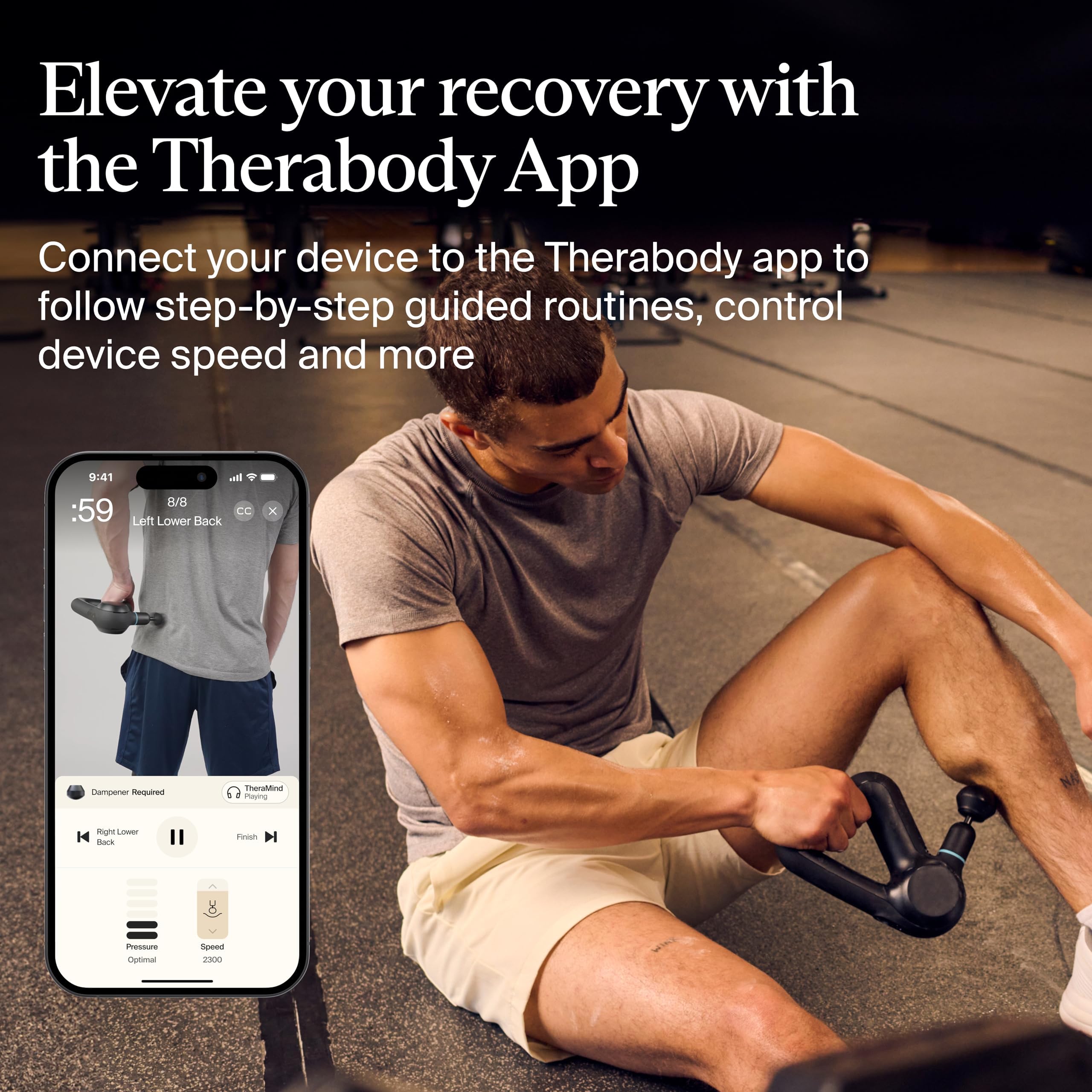 Deep Tissue Percussion Massage Gun with Bluetooth Control