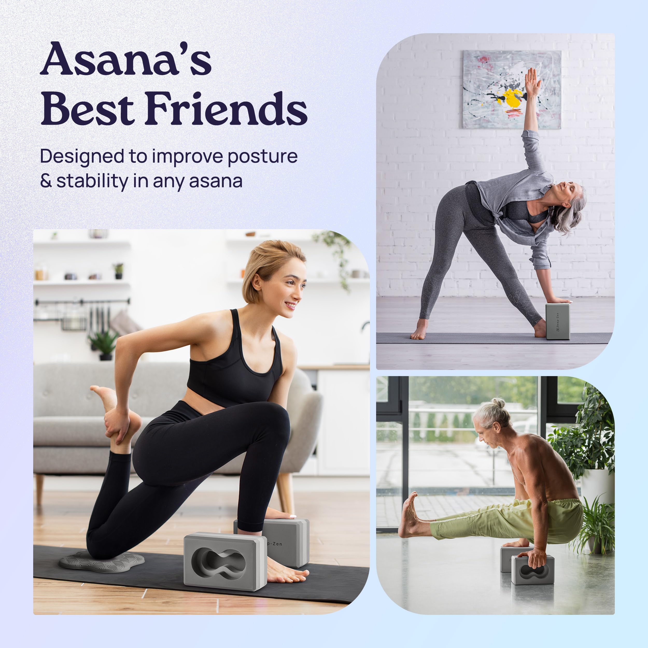 Yoga Block Set with Straps and Knee Pads