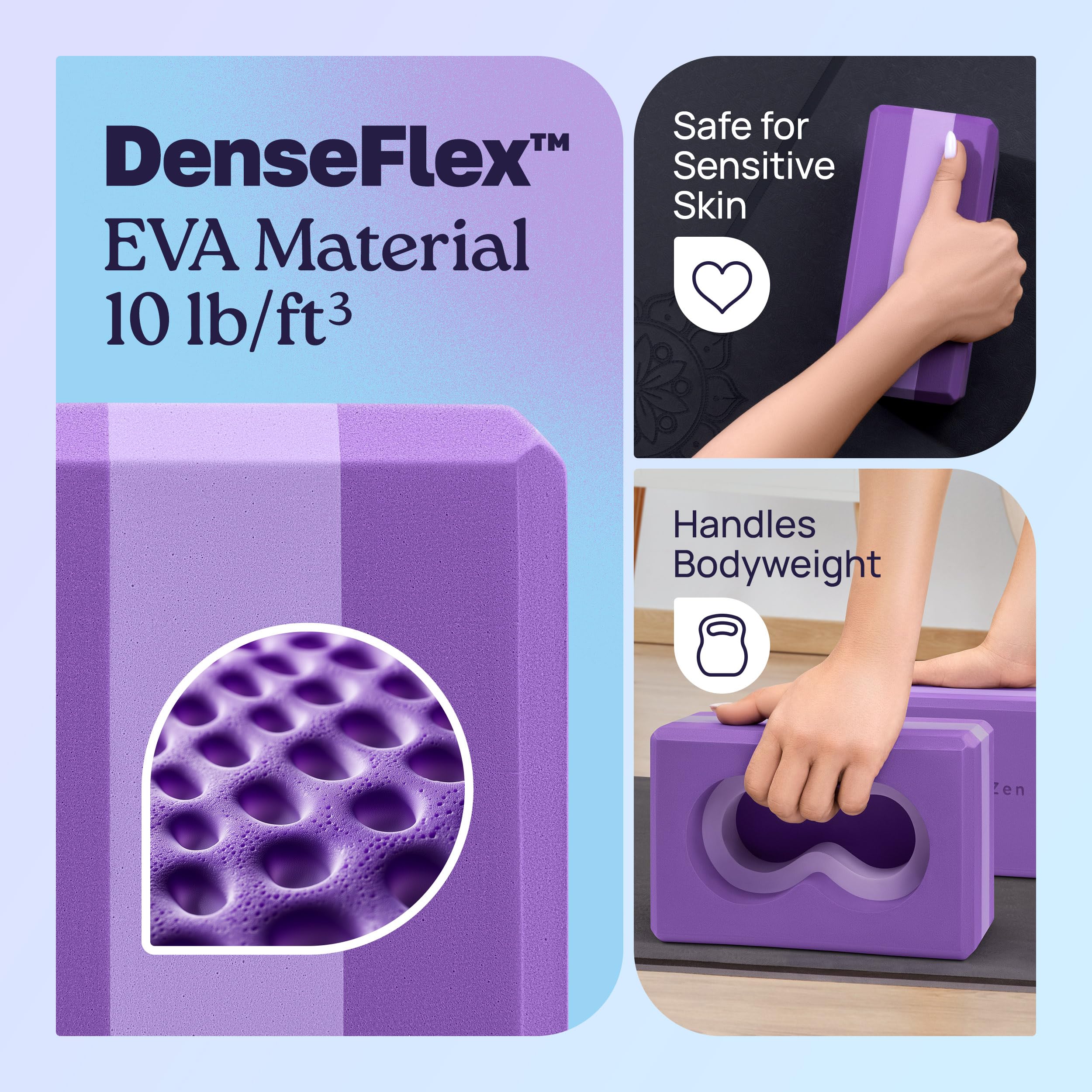 Yoga Block Set with Straps and Knee Pads